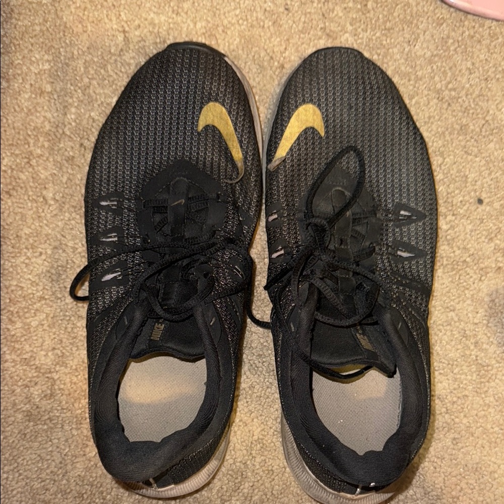 Nike Black and Gold Running Shoes